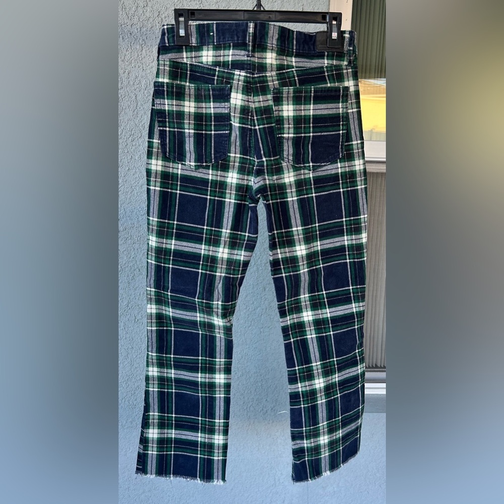 American Eagle Super Stretch Courderoy Preppy Crop Flare Frayed Hem Jeans 6 - Picture 2 of 4